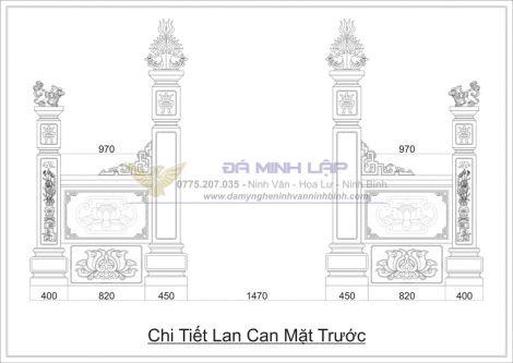 Bản Vẽ Chi Tiết Cổng Đá BVC3