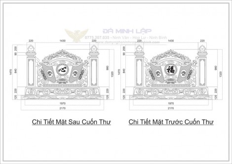 Bản Vẽ Cuốn Thư Đá BVCT19