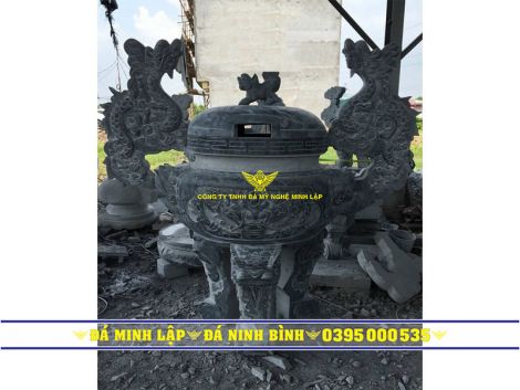 Đỉnh hóa vàng, lư hóa vàng mã bằng đá 2