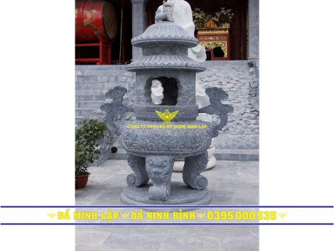 Đỉnh hóa vàng, lư hóa vàng mã bằng đá 9