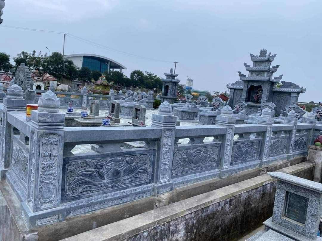 Dậu đá khu lăng mộ hàng rào nghĩa trang đẹp phong thủy