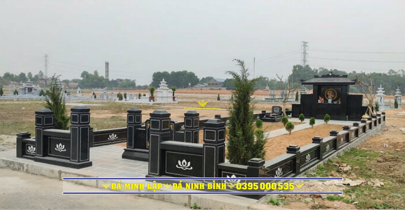 Khu lăng mộ đá granite hoa cương nhập khẩu Ấn Độ Campuchia Bình Định Phú Yên hiện đại sang trọng