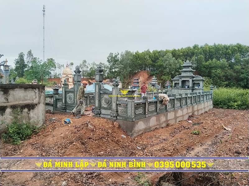 Mẫu lăng mộ đá, nhà mồ gia tộc cao cấp lắp đặt tại Bình Dương