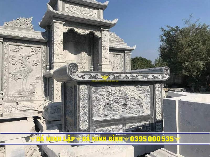 Mẫu bàn lễ đá kiến trúc lăng mộ Mẫu bàn lễ đá kiến trúc lăng mộ