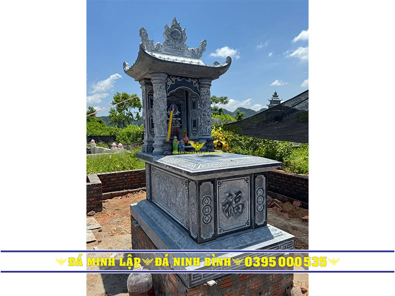 mẫu mộ đá 1 mái đẹp chuẩn phong thủy mộ đá 1 mái đẹp tại ninh bình
