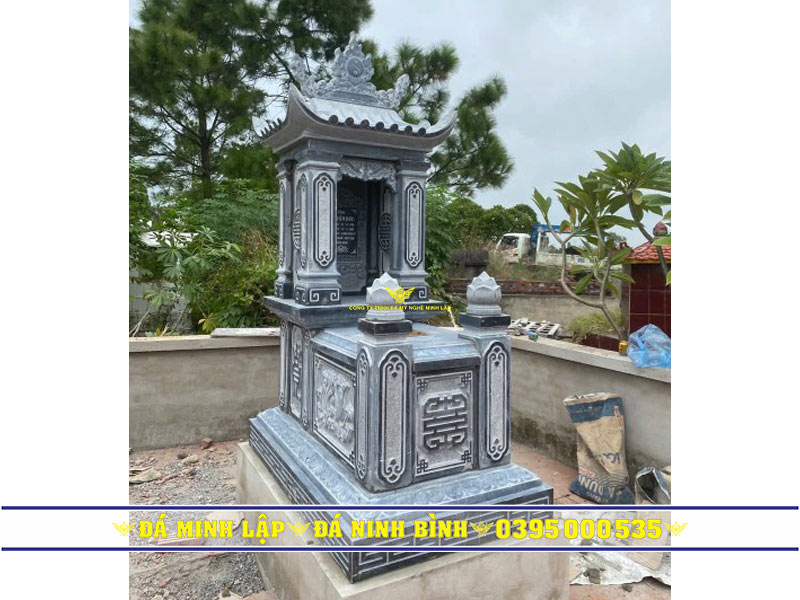 Mộ đá 1 mái đẹp đơn giản tại Ninh Bình