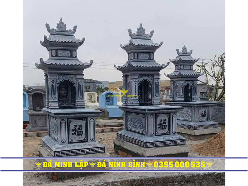mẫu mộ đá 2 mái đẹp chuẩn phong thủy mộ đá 2 mái đẹp tại ninh bình