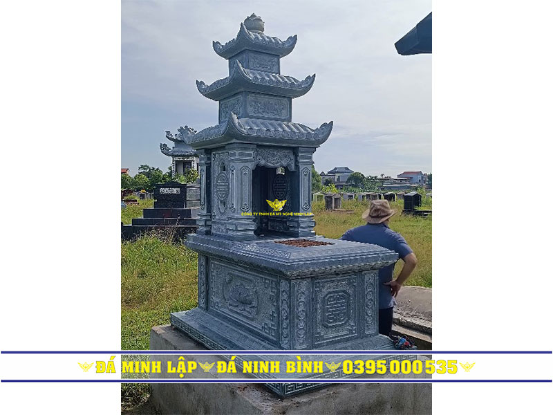 mộ đá 3 mái đẹp tại ninh bình
