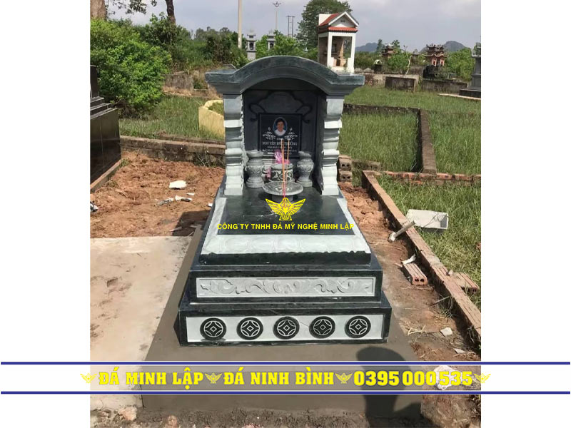 Mộ đá tam cấp đẹp giá khoảng 30 triệu tại Ninh Bình