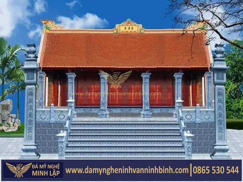 bậc đá xanh đẹp của nhà thờ họ, từ đường