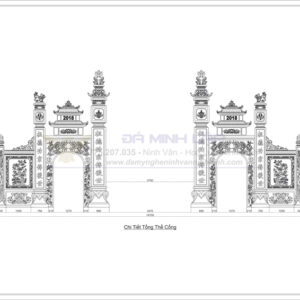 Bản Vẽ Chi Tiết Cổng Đá BVC5