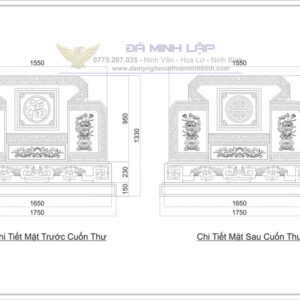 Bản Vẽ Cuốn Thư Đá BVCT10