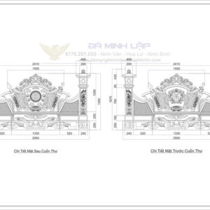 Bản Vẽ Cuốn Thư Đá BVCT11
