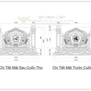 Bản Vẽ Cuốn Thư Đá BVCT19