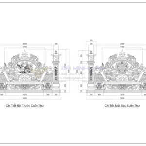 Bản Vẽ Cuốn Thư Đá BVCT4