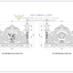 Bản Vẽ Cuốn Thư Đá BVCT6