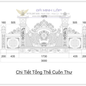 Bản Vẽ Cuốn Thư Đá BVCT9
