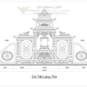Bản vẽ chi tiết lăng thờ đá BVLT3