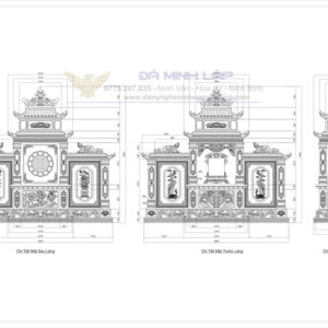 Bản vẽ chi tiết lăng thờ đá BVLT8