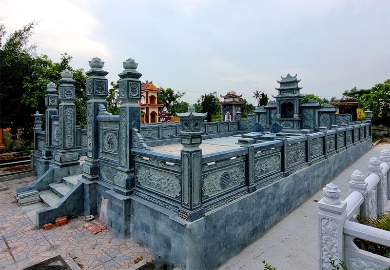 Khu lăng mộ đá đẹp đá ốp khu lăng mộ đá