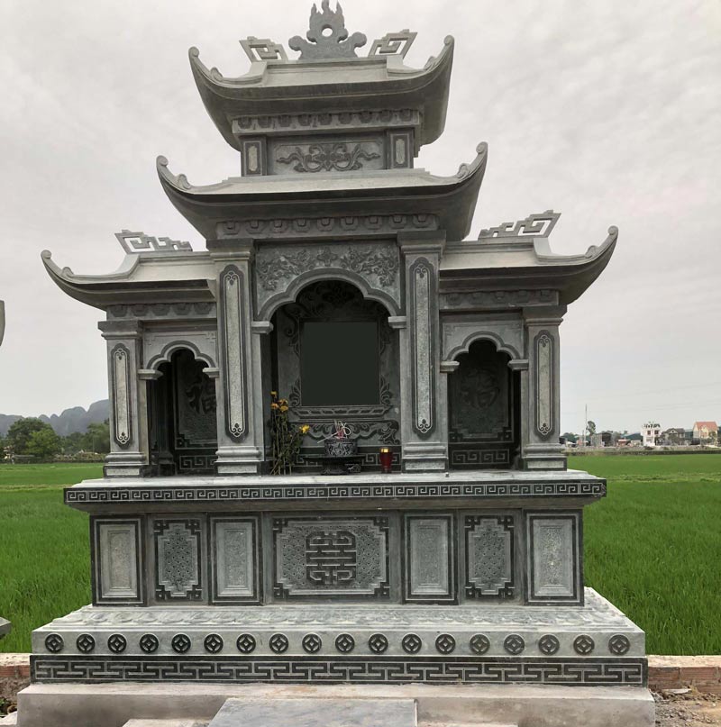 Lăng mộ đá loại to xanh rêu đá Minh Lập
