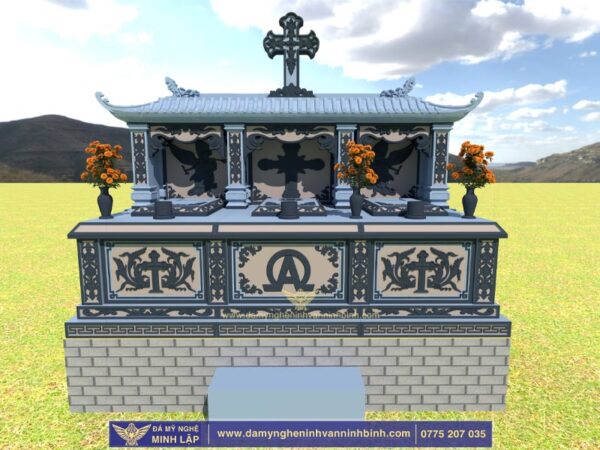 Mộ đá công giáo đẹp - Hình ảnh 9
