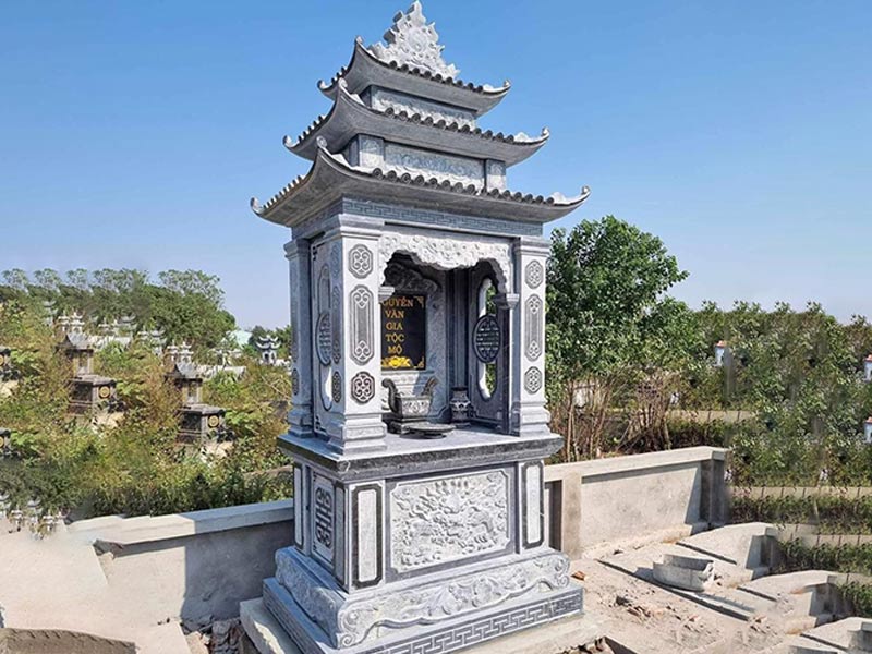 lăng mộ đá xanh đen không cánh đá Ninh Bình