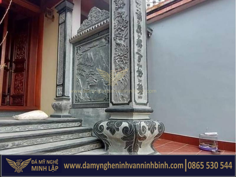 Phù điêu đá xanh đẹp của nhà thờ, từ đường