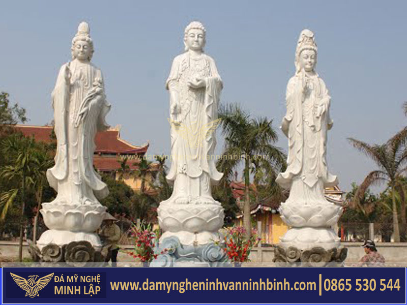 tượng đá tam thế phật đá Ninh Bình