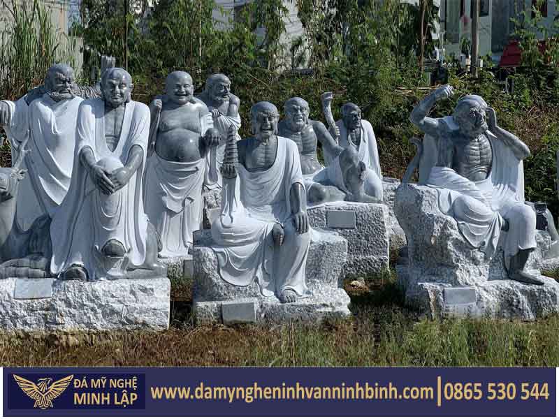 tượng đá thập bát la hán đá Ninh Bình
