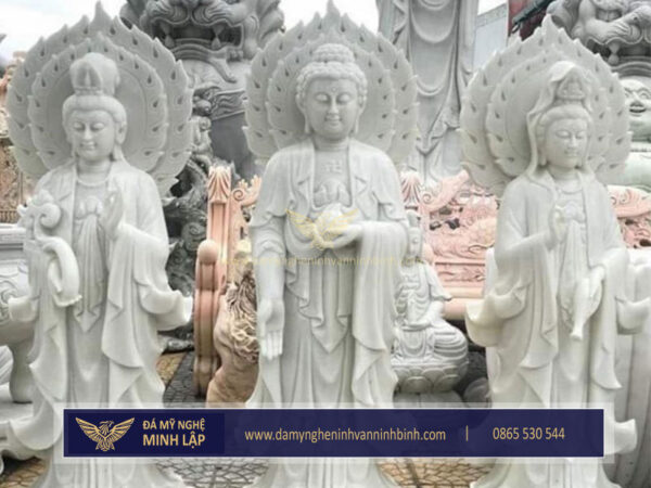 Tượng Tam Thế Phật Bằng Đá ML03