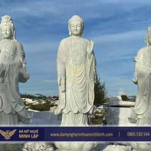 Tượng Tam Thế Phật Bằng Đá ML01