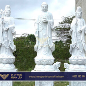 Tượng Tam Thế Phật Bằng Đá ML02