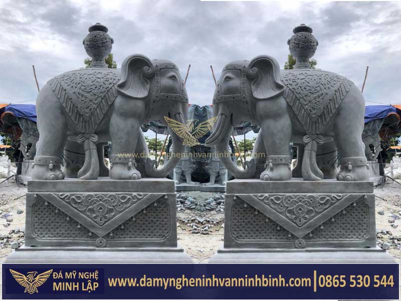 tượng voi đá đẹp đá Minh Lập