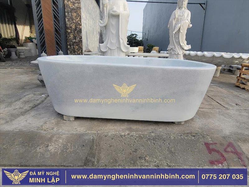 Đá xanh Ninh Bình có độ cứng cao, chống chịu thời tiết tốt. Đá Mỹ Nghệ Minh Lập cam kết sử dụng đá tự nhiên 100%. 