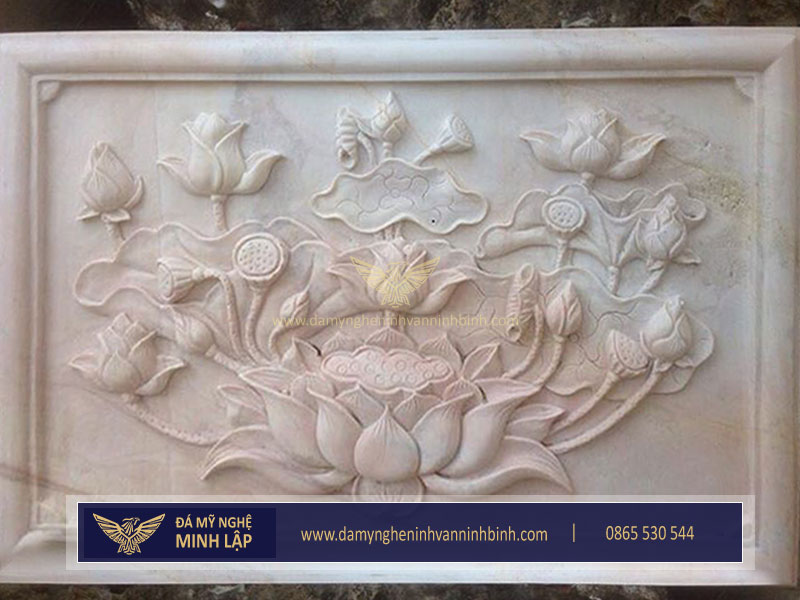 Phù điêu đá thường được chế tác từ đá xanh Ninh Bình, đá granite hoặc đá cẩm thạch.